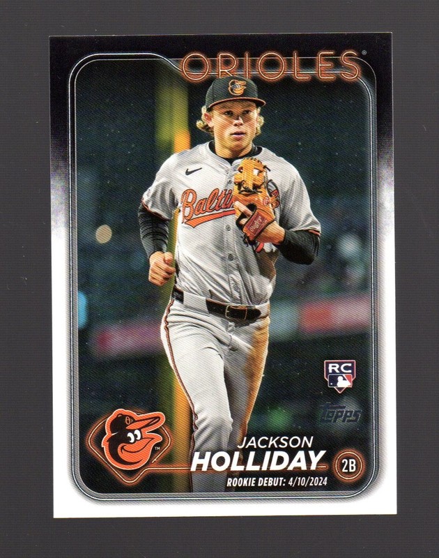 2024 Topps JACKSON HOLIDAY - Baltimore ORIOLES - ROOKIE DEBUT # US97 (4/10/2024)
