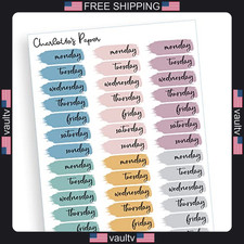 12-Week Planner Stickers Set, 84 Weekly Labels in 6 Colors, 1.5" Matte Paper