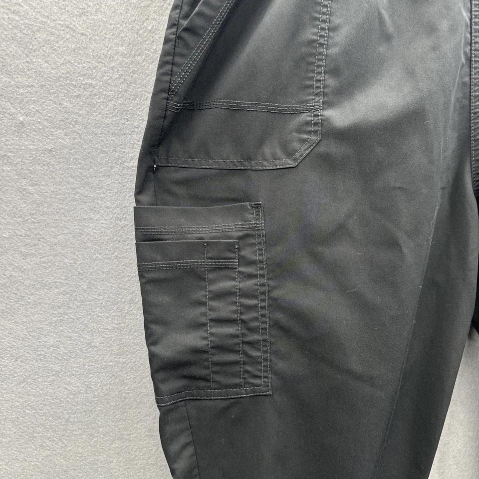 Pantalones Médicos Dickies Para Hombres XL Altos Negros Bolsillos de Carga Pierna Cónica Foto 4 de 4