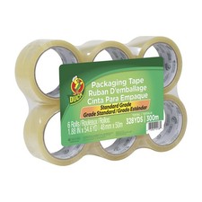 Duck Brand Standard Packing Tape Refill, 6 Rolls, 1.88 Inch x 54.6 Yard, Clear