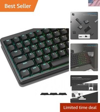 Low Profile Keycaps for Mechanical Keyboard, Shine Through Keycaps  PBT Blac...