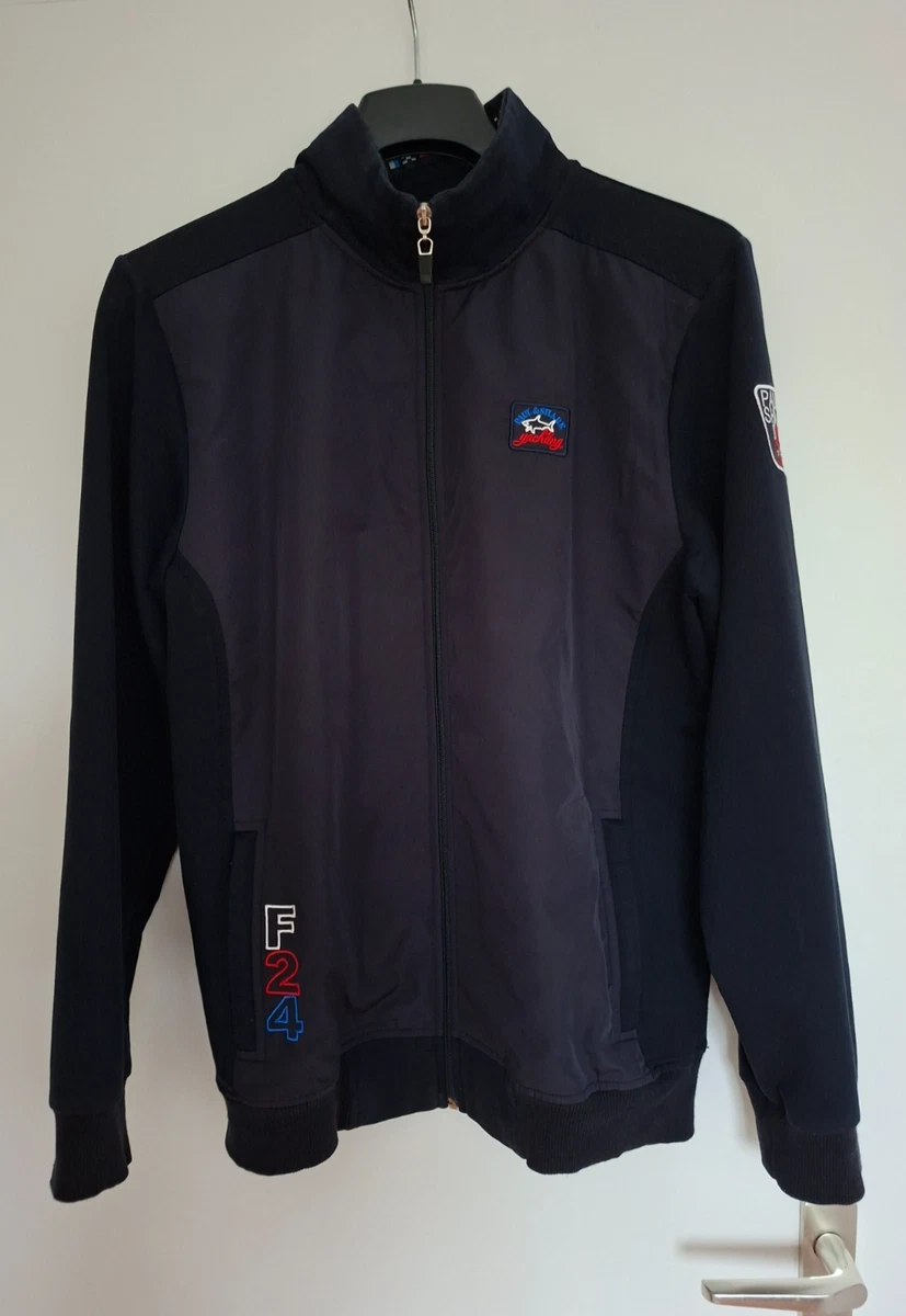 Pile Vigilanza mezza zip blu con portagradi e toppe ai gomiti - Cardile snc