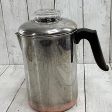 Revere Ware PRE 1968 Copper Clad Stainless Coffee Pot Percolator 8 Cups