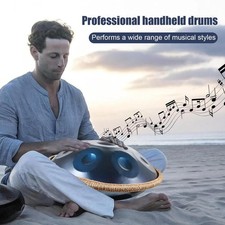 Handpan Drum Instrument 18 Inches G Minor 9Notes Steel Hand Drum For Meditation