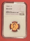 1946 s wheat penny MS66 RD NGC