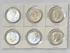 6 Silver AU Walking Liberty Franklin & Kennedy Halves w/ TONER🌈 BELOW MELT