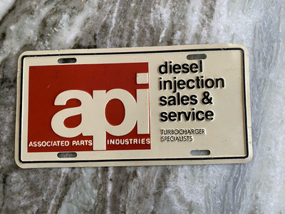 License Plate DIESEL INJECTION SALES & Service API TURBO CHARGE