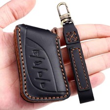 Leather Car Key Fob Cover for Lexus 2021-2023 ES RX with New Lexus LS NX Key