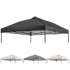  Canopy Replacement Top Pop Up Tent Cover Roof with Air Vent, 10x10ft Black