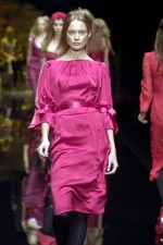 Dolce & Gabbana SS2003 Runway Red Silk Corset Dress Boned Italy IT40 US4 Rare