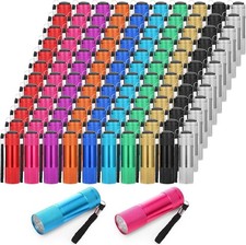 120 Pcs Mini Flashlights Bulk, Bright Aluminum LED Flashlights Set for Hurric...