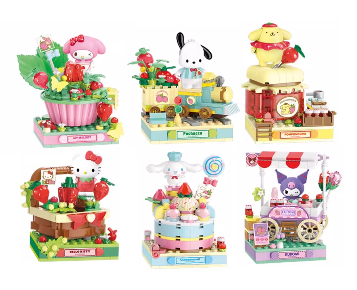 Official Sanrio Friends Strawberry Festival Building Blocks Sets