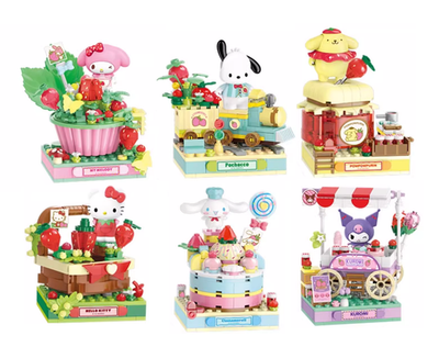 Official Sanrio Friends Strawberry Festival Building Blocks Sets