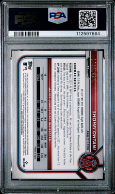 【PSA9鑑定品】大谷翔平2022 Bowman Chrome Sapphire 2022 Bowman Chrome Shohei Ohtani Black & White Mini-Diamond