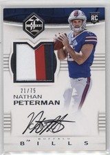 2017 Panini Limited Rookie Spotlight Silver 21/75 Nathan Peterman Patch Auto 0c2