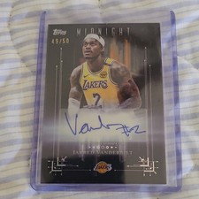 Topps Midnight Horizon Signatures Jarred Vanderbilt Lakers Moon Beam #HS-JV /50