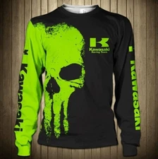 Hot Sale Kawasaki F1 Racing Long Sleeve Shirt 3D All Over Print 3D New Lovely