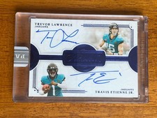 2021 Panini Flawless 1/1 White Box Trevor Lawrence/ Travis Etienne Jr Dual Auto
