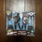 2002 RARE TOYFARE G.I. JOE 20th Anniversary SNAKE EYES & AGENT SCARLETT NIB VTG