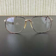 80  s Vintage Aviators Eye Glasses Gold Metal Frames Tortoise Shell double bridge