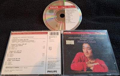 MOZART Piano Sonatas KV 279,457,576 Mitsuko Uchida West German full silver cd 85