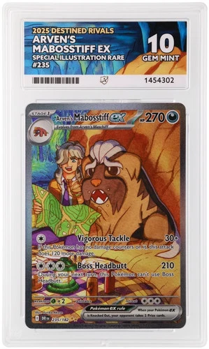 ACE 10 Arven's Mabosstiff EX 235/182 Destined Rivals Gem Mint Pokemon