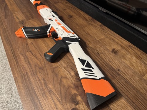 AK 47 Asiimov - Replica cosplay full size CS2 skin, Counter-Strike - Foto 5 di 6