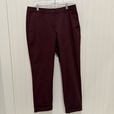 WILDFANG The Essential Cotton Twill Utility Pant in Merlot - Size 6