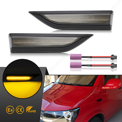 2x LED Seitenblinker Blinker Amber Für VW Caddy IV 4 | BJ 2015-2019 | Schwarz