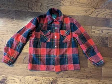 Lumber Jac Vintage Canadian Wool Bell Shirt Size Large Buttons