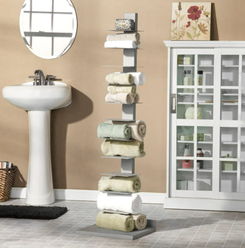 Stewartby Spine Tower Shelf - Grey - SEI Furniture