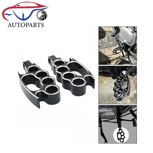 2PCS Flying Knuckle Control Foot Pegs For Harley V-Rod Sportster Dyna Softail - Picture 1 of 8