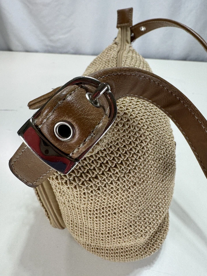 Hush Puppies Crossbody Bag Leather Tan Brown Adjustable Strap Purse Tote Foto 4 de 4