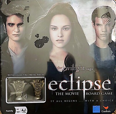 The Twilight Saga Eclipse Board Game Sealed W/Collectible Metal Pieces Tin Box