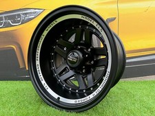 4 x 15 Inch 6x139.7 Monoblock Style Black Matt Wheels: Fits For Toyota Hilux