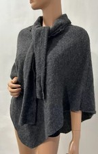 Alpaca Wool Cape Grey Fit S/M Export Quality Cusco Peru