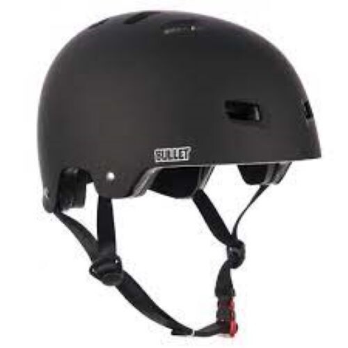 Casque enfant noir mat idéal pour sorties vélo et skatepark 49-54 cm