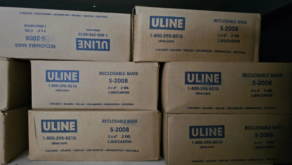 6000pcs 2ML Zipper Reclosable Baggies Uline Zip Seal Bags 3" X 6" 2 mil  - Image 2 of 4