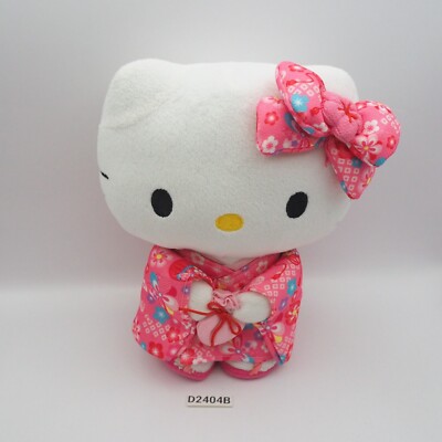 D2404B Hello Kitty Sanrio Kimono Yukata 2011 Nakajima 7'' Plush Toy Doll Japan