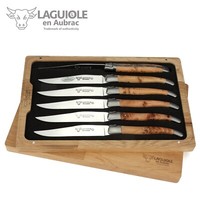Laguiole En Aubrac - Sechs Steakmesser Aus Frankreich - Wacholder Tafel-Messer