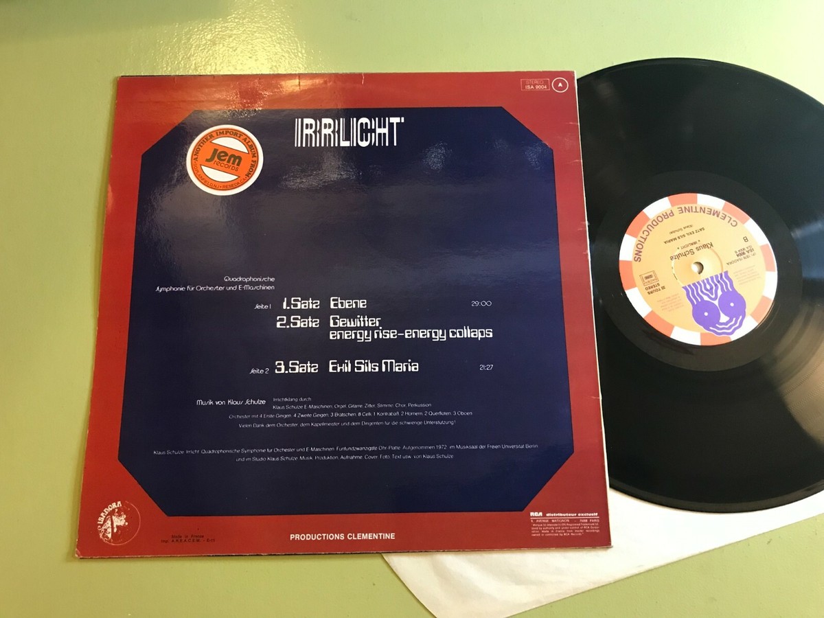 Klaus Schulze – Irrlicht アナログレコード LP 41yHIgcTGCL._UF1000,1000_QL80_.jpg