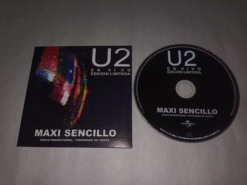 U2 EN VIVO Limited Edition MAXI SENCILLO CD PROMO SINGLE COLOMBIA 2000