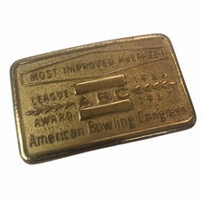 American Bowling Congress Most Improved Average Belt Buckle ABC League 66-67