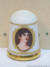 Elizabeth Monroe Porcelain Thimble First Ladies White House Franklin Mint Paper