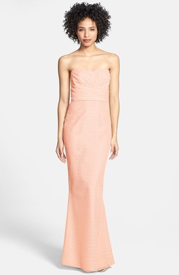 NEW  JILL STUART Sweetheart Strapless Lace Column DRESS GOWN SIZE 10 $358 CREAM