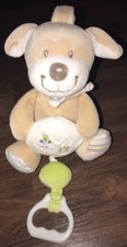 Nicotoy Spieluhr Teddybär Plüschtier Stofftier Braun Melodie Beige Grün Hund