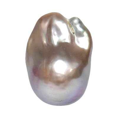 Unparalleled Un-drilled 16.4 x 14 x 22.6mm Keshi Purple Lavender Rainbow Pearl