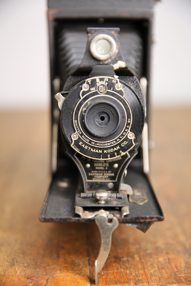 Appareil Photo Ancien Eastman Kodak N°2A Folding Model B Hawk-eye Avec étui Topaz Boyer