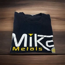 Mika Metals Men’s L Large Black White Yellow Dirt Bike MX Handlebars T Shirt