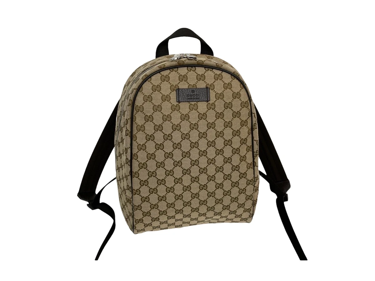 New Authentic Mens GUCCI GG Guccissima Canvas Backpack Bag 449906